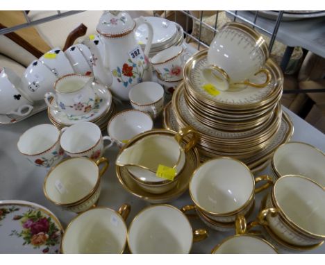 ASSORTED DECORATIVE TEA &amp; COFFEE WARES including a Royal Worcester 'Astley' part coffee service, Carlton ware playing car