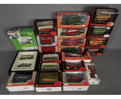 EFE - A fleet of 18 boxed bus models in 1:76 scale including # 23309 London Transport AEC RF, # 16302, Eastern National Brist