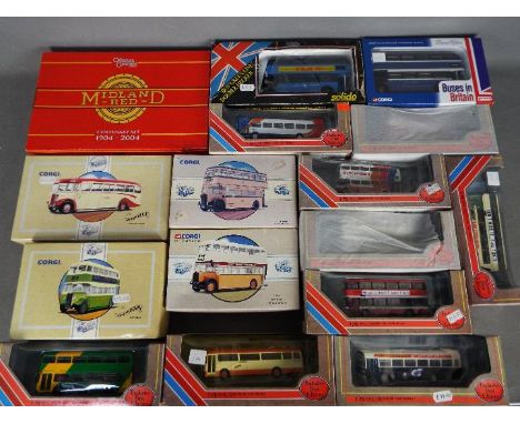 Corgi - EFE - Solido - A collection of 16 x boxed bus models in various scales including limited edition # CC25905 1:50 scale