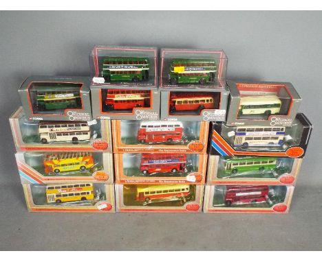 EFE, Corgi Original Omnibus - A collection of 15 diecast model buses in 1:76 scale. Lot includes Corgi OO #97854 Bristol K6A 