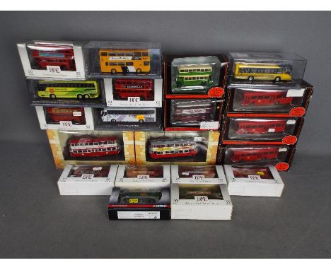 EFE, Corgi Original Omnibus - A group of 20 diecast 1:76 scale model mainly buses and trams. Lot includes Corgi OO OM40504 Fe