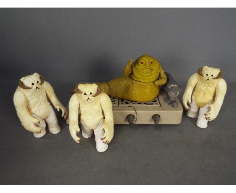 Star Wars, Kenner - Four loose vintage Star Wars figures. Lot includes Wampa (x3) and Jabba the Hutt playset consisting of Ja