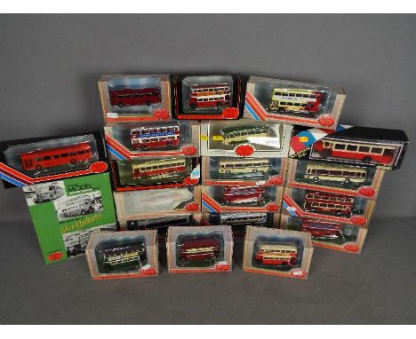 EFE - Solido - A group of 20 x boxed bus models in 1:76 scale including # 29403 Badgerline Bristol RELH, # 29203 Mersey Bus L