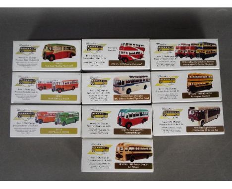 Marsden Models - A collection of 10 x 1:76 scale resin model bus kits including # PR01M Maudslay Marathon III, # MMK034 AEC R