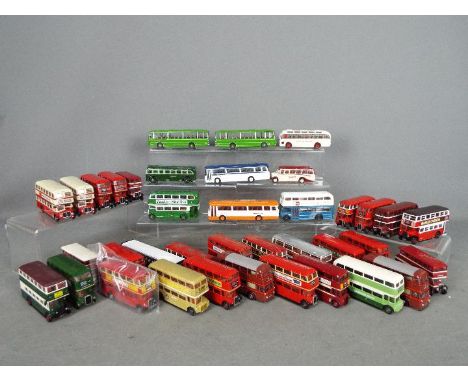 EFE - A collection of 38 x loose bus models in 1:76 scale including Lancaster City Council Alexander Y type, British European