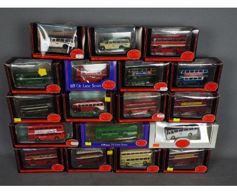 EFE - A collection of 18 x boxed bus models in 1:76 scale including # 16503 Devon General Leyland Atlantean, # 16502 Wallasey