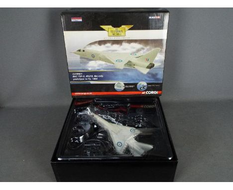 Corgi Aviation Archive - A BAC TSR-2 in 1:72 scale. # AA38601. The model appears Near Mint but the stand, limited edition car