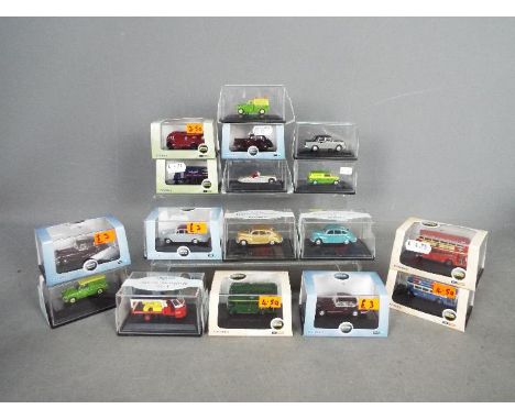 Oxford Dieacst - 17 boxed diecast model vehicles in 1:76 scale and N Gauge. Lot includes #76JEN001 Jensen 541R; #76XK120001 X