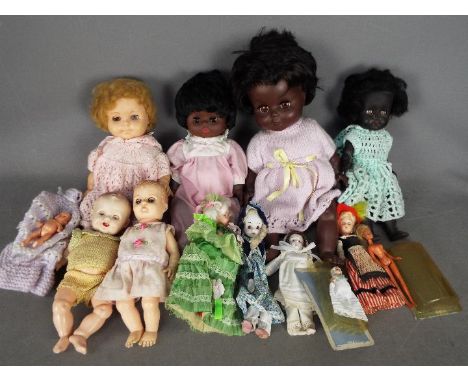 Roddy, Rosebud, Chiltern, Others - A collection of vintage mainly plastic dolls, plus some soft toys. Lot includes a Roddy Ba