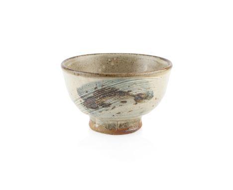 Jim Malone (b.1946) at Ainstable Pottery Footed bowlstoneware, decorated with fishwith impressed potter's seal marks to the f