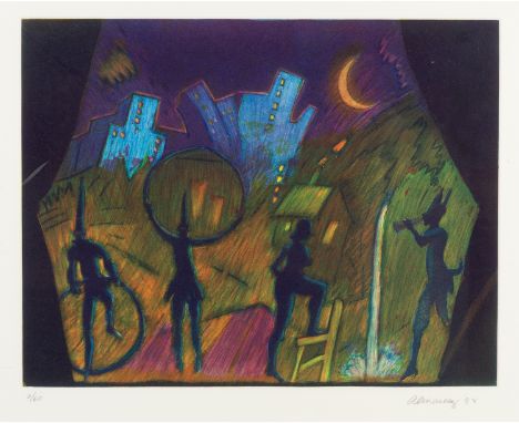 Carlos Almaraz (1941-1989)Moonlit Theatre, 19882/60, signed, dated, and numbered in pencil (in the margin)etching25 x 33cm. P