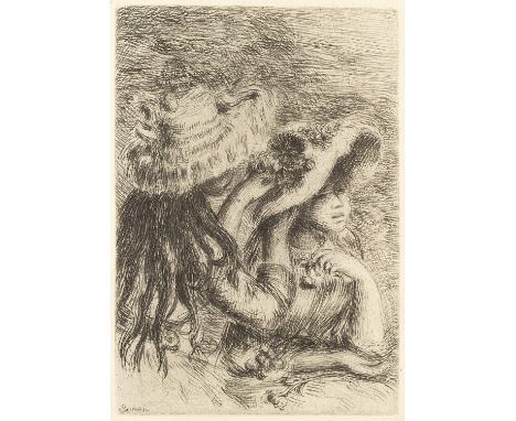Pierre-Auguste Renoir (1841-1919) Le Chapeau épinglé, circa 1894signed (in the plate)etching33 x 25cm, unframed.  Paper sheet