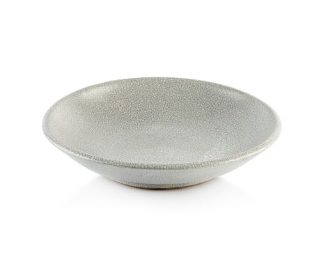 Jason Wason (b.1946) at Leach Pottery Shallow bowlwith crackle glazewith impressed potter's seal marks to the footrim34.5cm d