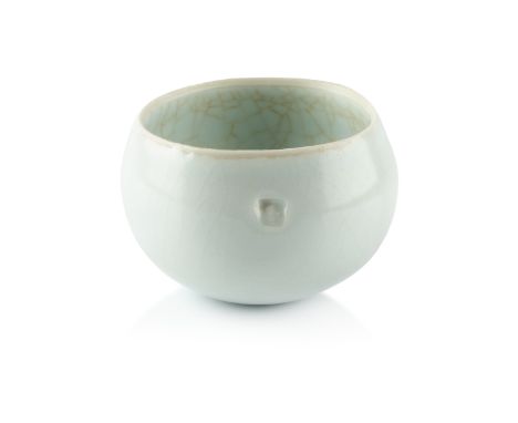 Edmund de Waal (b.1964)Small bowlporcelain, with a celadon crackled glazeimpressed potter's seal6cm high, 9cm diameter.  Craq