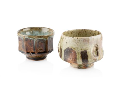 Mike Dodd (b.1943)Bowlwith facet cut, iron glazed sides, unmarked, 8.5cm high x 11.5cm diameterand a Mike O'Donnell (Contempo