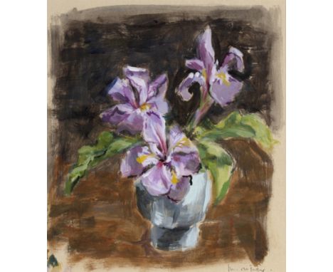 Marianne de Trey (1913-2016)Three works on paper and two etchingsto include three still lifes, a nude study, and an interior 