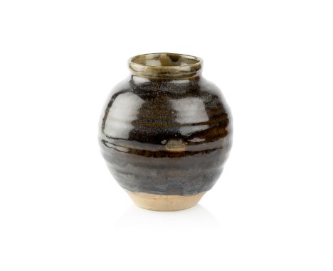 Katharine Pleydell-Bouverie (1895-1985)Vasedark green and blue glazeimpressed potter's seal19cm high.  Appears in good condit
