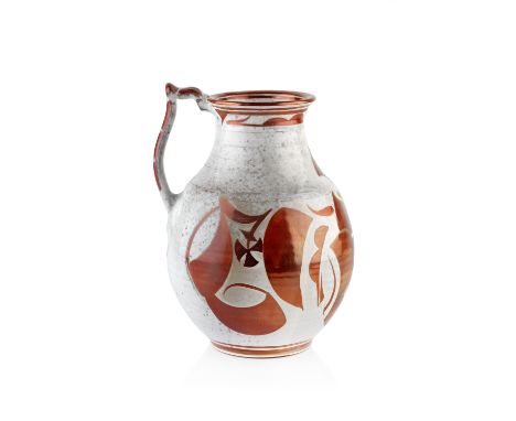 Alan Caiger-Smith (1930-2020) at Aldermaston PotteryJugwith a ruby lustre glazepainted monogram and date cypher25.5cm high.