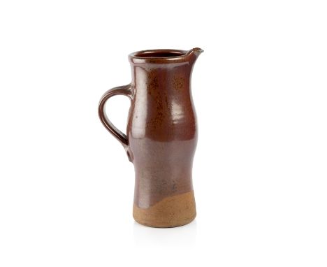 Michael 'Mick' Casson (1925-2003)Jug and a footed bowltenmoku glazed jug, impressed potter's seal mark, 28cm highthe footed b