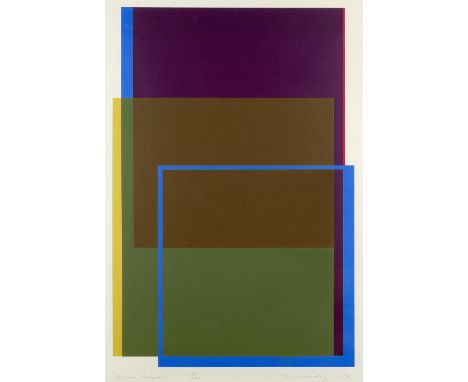 Bob Crossley (1912-2010)Blue Square, 197028/60, signed, titled, dated, and numbered in pencil (in the margin)screenprint65 x 