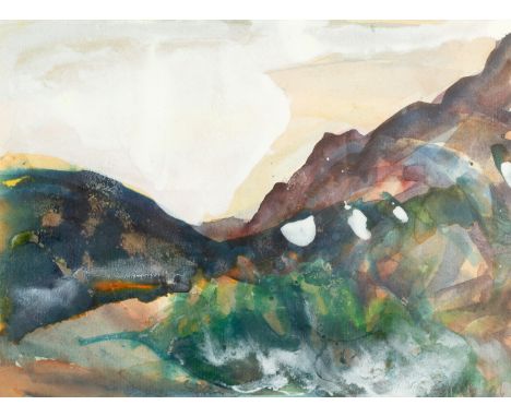 Ewen Henderson (1934-2000)Spanish Landscape, 1996signed with initials and dated (lower right)gouache23 x 30cm. Provenance:Col