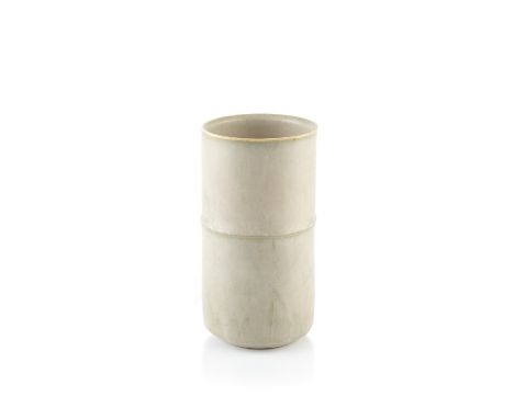 Edith Sonne Bruun (1910-1993) for SaxboCylindrical vaselight celadon glazeimpressed Saxbo marks and incised signature15cm hig