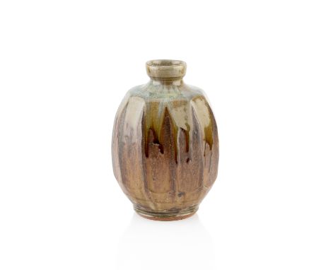 Mike Dodd (b.1943) Vasewith facet cut sides and partial ash glazeimpressed potter's seal mark to the footrim21cm high.  Notch