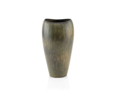 Gunnar Nylund (1904-1997) for RorstrandVasewith a green and brown glazesigned with initials19cm high. 