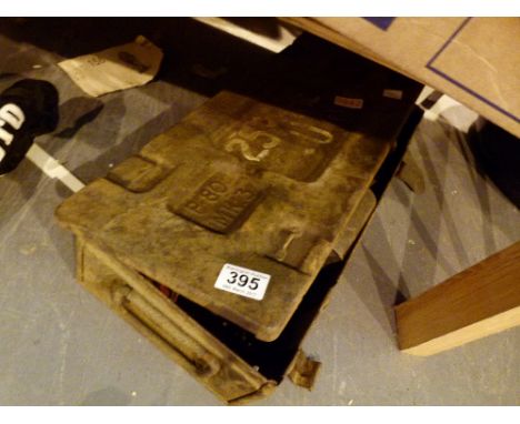 Metal box containing tools