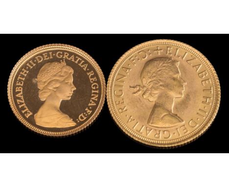 A gold sovereign: 2000, the proof sovereign, in a card leaflet, numbered 0866, stated to weigh 7.98gms; a further sovereign, 