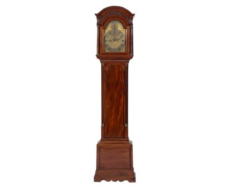 William Grandpre, London, a mahogany longcase clock: having an eight-day duration, weight-driven five-pillar movement strikin