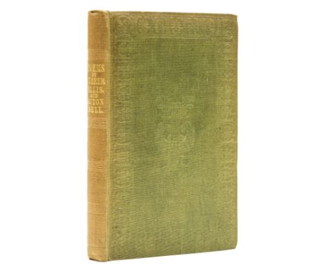 [Brontë (Charlotte, Emily and Anne)], "Currer, Ellis &amp; Acton Bell". Poems, first edition, second issue, with errata slip 