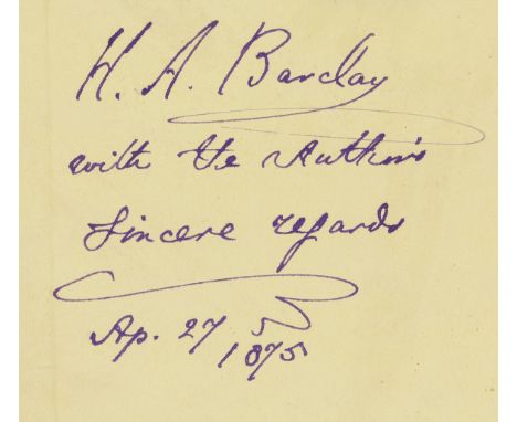 [Dodgson (Charles Lutwidge)] Notes by an Oxford Chiel, 6 parts in 1, first edition, presentation copy inscribed by the author