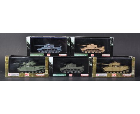A collection of x5 Hobby Masters 1/72 scale ' Ground Force Series ' diecast model tanks. All models being British Cruiser Tan