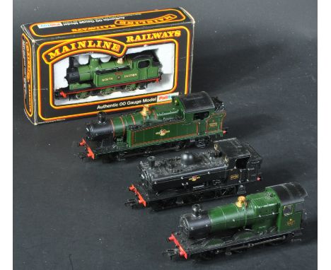 A collection of x4 Bachmann made Branch Line and Palitoy Mainline 00 gauge model railway trainset locomotive engines comprisi