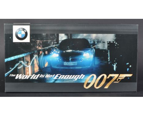 An original BMW dealership boxed 1/18 scale diecast James Bond Edition 1999 BMW Z8. Highly detailed model appearing mint, wit