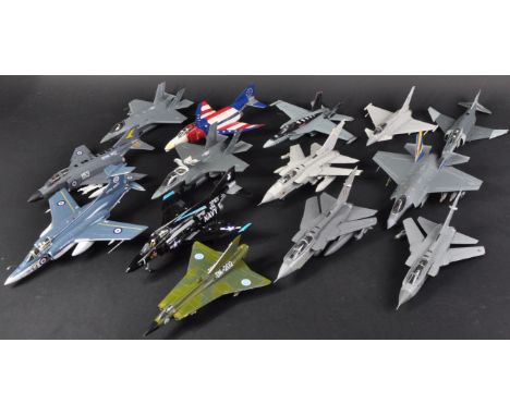 A collection of assorted Corgi Aviation Archive and other model kit examples 1/72 scale diecast model aeroplanes of Military 