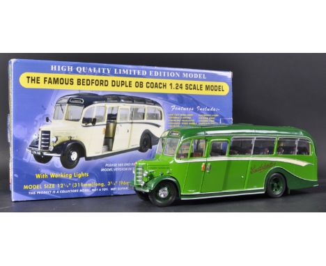 An Original Classics made 1/24 scale diecast model Bedford Duple OB Coach. The model with sliding roof, posable rubber front 