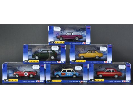 A collection of x6 Limited Edition Corgi Vanguards 1/43 scale diecast model cars. Examples to include; VA04117 Ford Cortina M