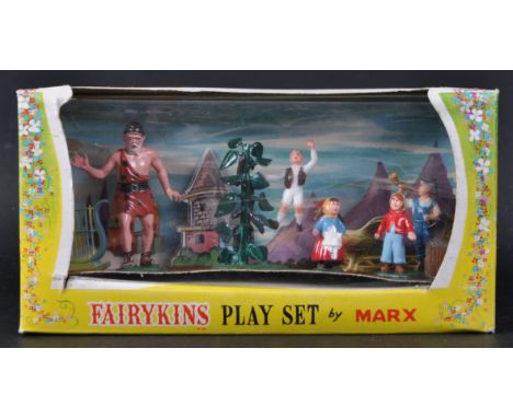 A vintage 1960's Louis Marx ( Empire Made ) Fairykins playset Jack &amp; The Beanstalk. Hand painted plastic figures comprisi