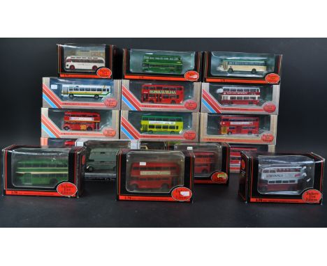 A large collection of assorted 1/76 trackside scale EFE Exclusive First Editions diecast model buses to include; 29702SB Leyl