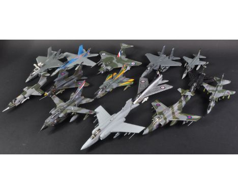 A collection of assorted Corgi ' Aviation Archive ' and other 1/48 and 1/72 scale diecast model fighter jet planes. Examples 