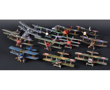 A collection of assorted Corgi made ' Aviation Archive ' 1/48 scale diecast model planes of Military / WWI First World War in