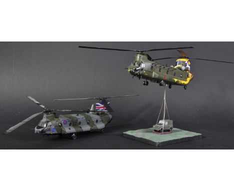 Two original Corgi ' Aviation Archive ' 1/72 scale diecast model helicopters comprising&nbsp;Boeing Vetrol Chinook HC1B ZA705