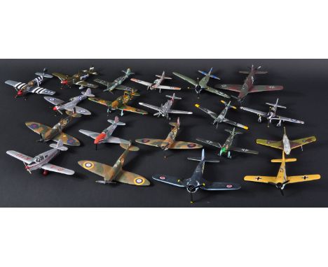 A large collection of assorted Corgi made ' Aviation Archive ' and Oxford Diecast 1/72 scale model aeroplanes of Military / W