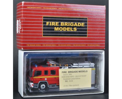 A Limited Edition Fire Brigade Models 1/50 scale diecast white metal Fire Engine model No. 5008 Mercedes Benz Isle of White. 