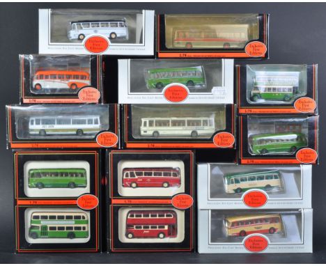 A collection of x12 assorted EFE Exclusive First Editions 1/76 scale diecast model buses to include; 11902 Yellowways Harring