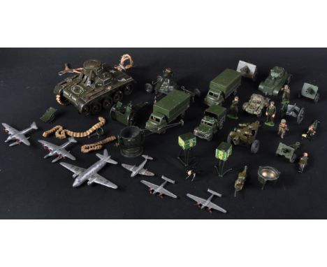 A collection of assorted vintage Military interest diecast model vehicles by makers Dinky Toys, Britain's and Lone Star along