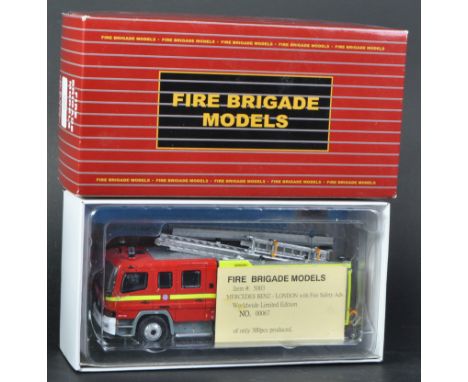 A Limited Edition Fire Brigade Models 1/50 scale diecast white metal Fire Engine model No. 5003 Mercedes Benz London. Highly 