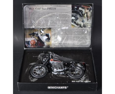 An original Minichamps ' Classic Bike Series ' 1/12 scale diecast model No. 130000 BSA Motor Cycle Goldstar DBD34 1956 Black.